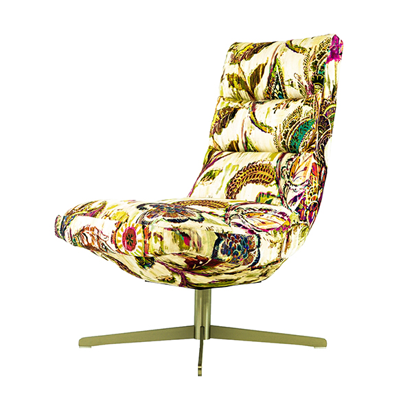 Floral Fabric Swivel Chair | Kilcroney Furniture